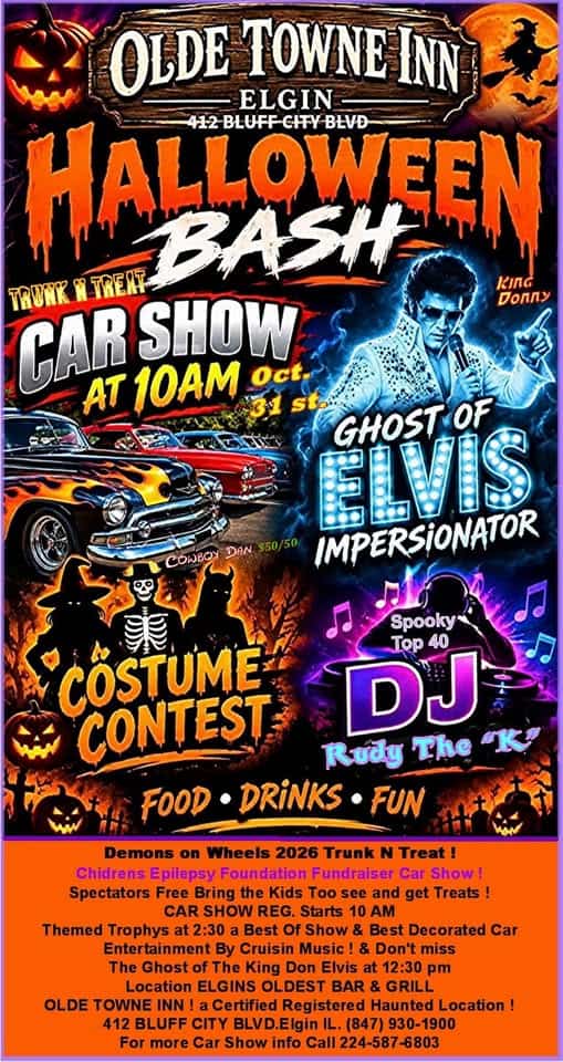 Demons on Wheels Halloween Bash Car Show car show in Elgin, IL