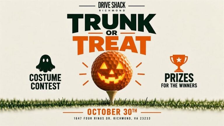 Drive Shack Trunk or Treat car show in Richmond, VA