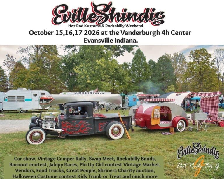 Eville Shindig Hot Rod Kustoms & Rockabilly Weekend car show in Evansville, IN
