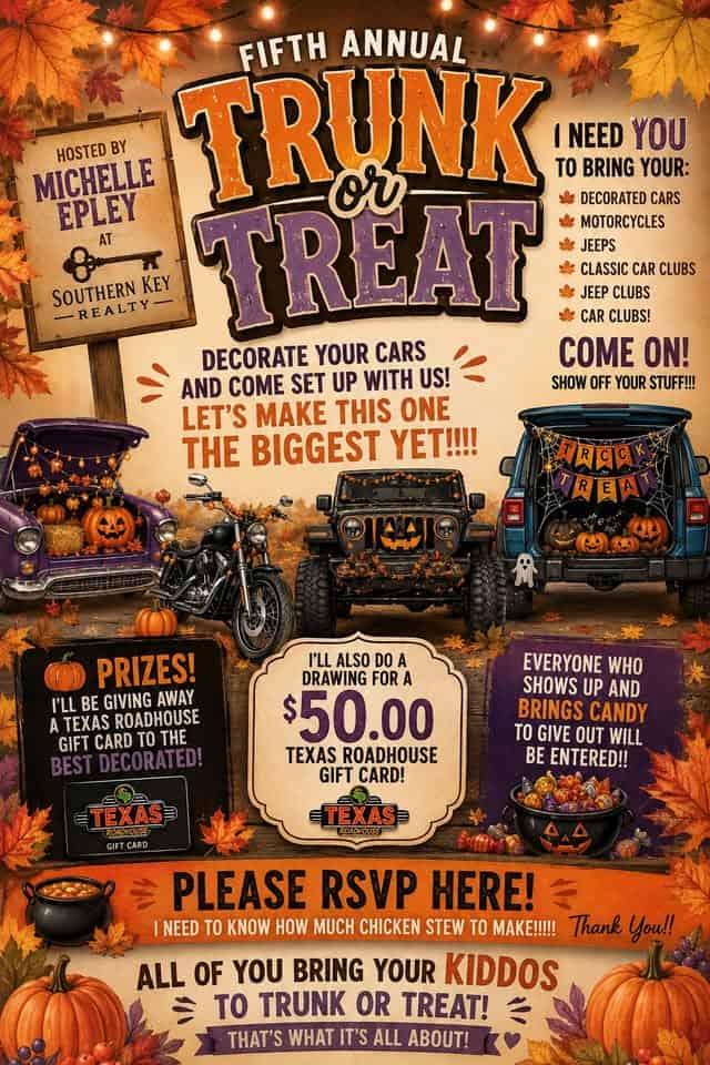 Fifth Annual Trunk Or Treat At Southern Key Realty car show in Winston-Salem, NC