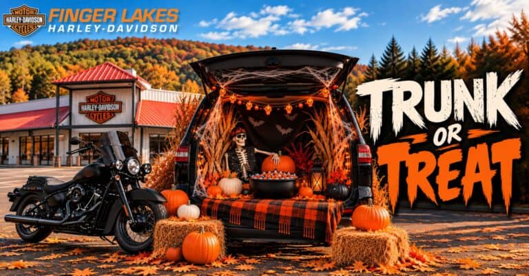 Finger Lakes Harley-Davidson Trunk or Treat car show in Cayuta, NY