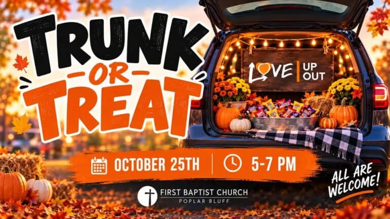 First Baptist Church Poplar Bluff Trunk or Treat car show in Poplar Bluff, MO