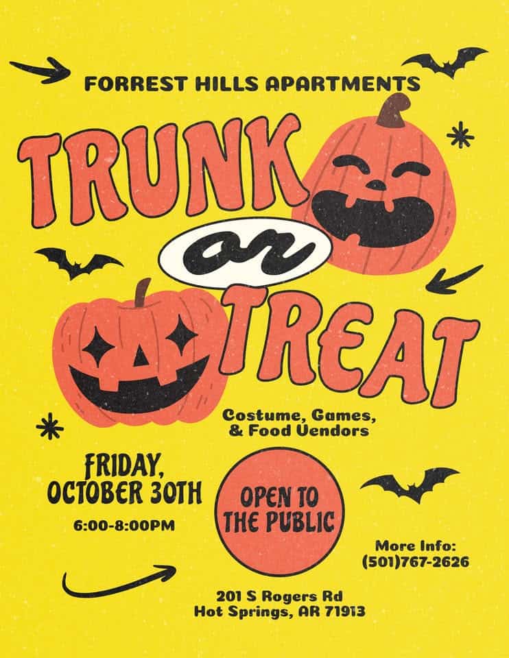 Forrest Hills Apartments Trunk or Treat car show in Hot Springs, AR