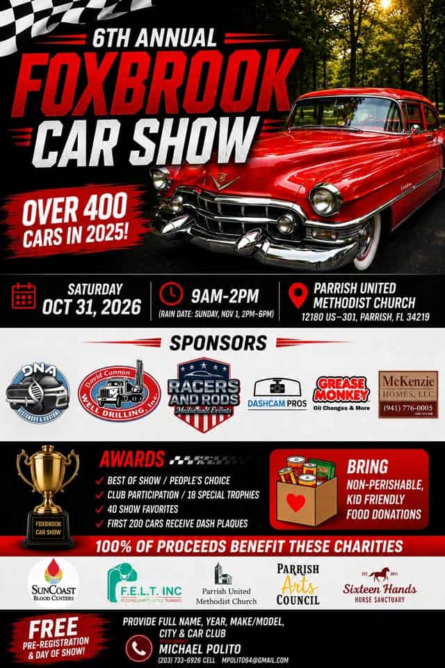 Foxbrook Car Show car show in Parrish, FL