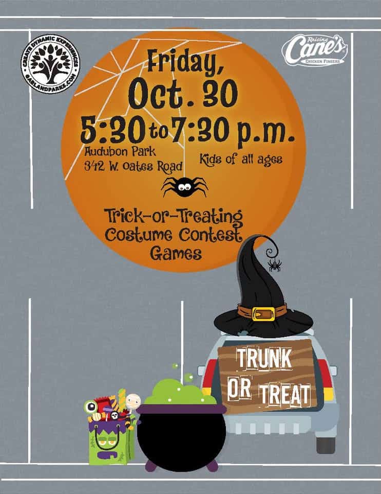 Garland Parks and Recreation Trunk or Treat car show in Garland, TX