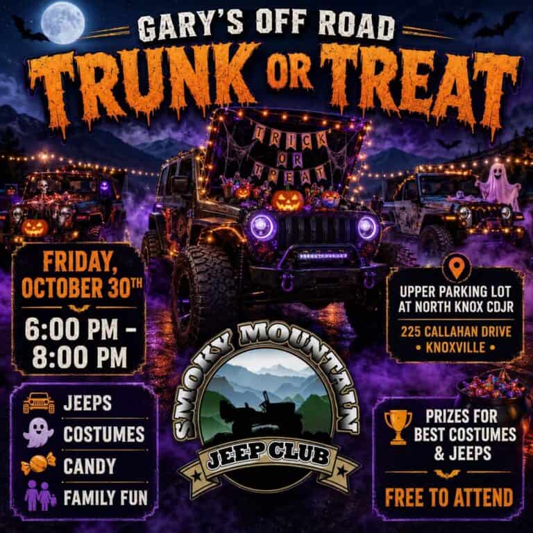 Gary’s Off Road Trunk or Treat car show in Knoxville, TN