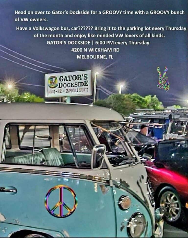 Gator’s Dockside VW Owners Meet-Up car show in Melbourne, FL