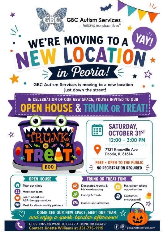 GBC Autism Services Open House & Trunk or Treat car show in Peoria, IL