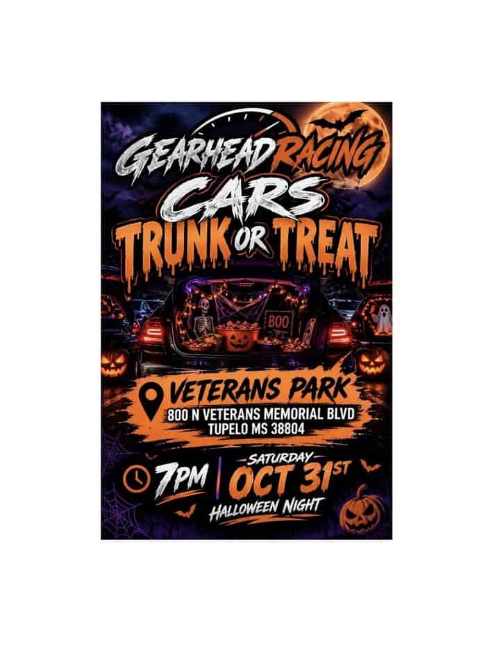 Gearhead Racing Cars Trunk or Treat car show in Tupelo, MS