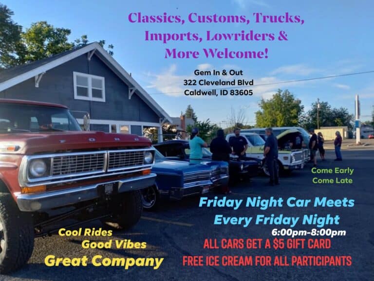 Gem In & Out Friday Night Car Meets event at Gem In & Out in Caldwell, ID