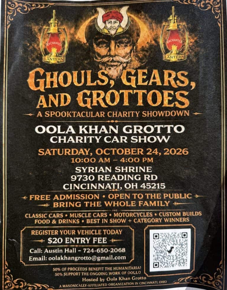 Ghouls, Gears, and Grottoes Charity Car Show car show in Cincinnati, OH