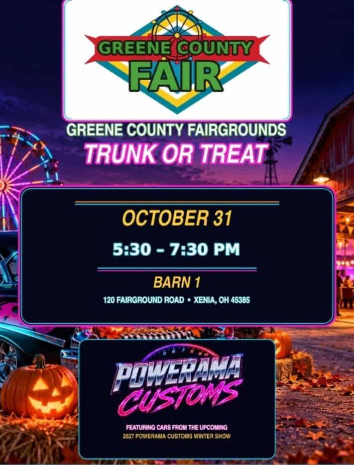 Greene County Fairgrounds Trunk Or Treat car show in Xenia, OH