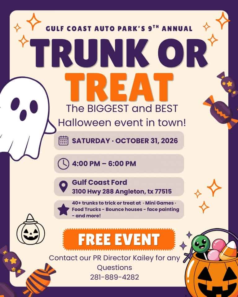 Gulf Coast Auto Park’s Trunk or Treat car show in Angleton, TX