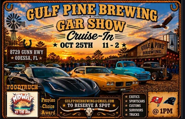 Gulf Pine Brewing Car Show Cruise-In car show in Odessa, FL