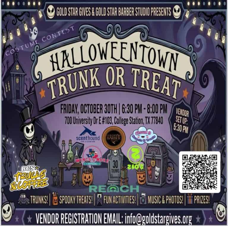 Halloweentown Trunk or Treat car show in College Station, TX
