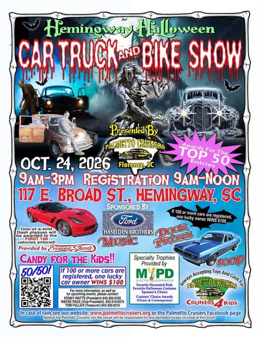 Hemingway Halloween Car Truck and Bike Show car show in Hemingway, SC