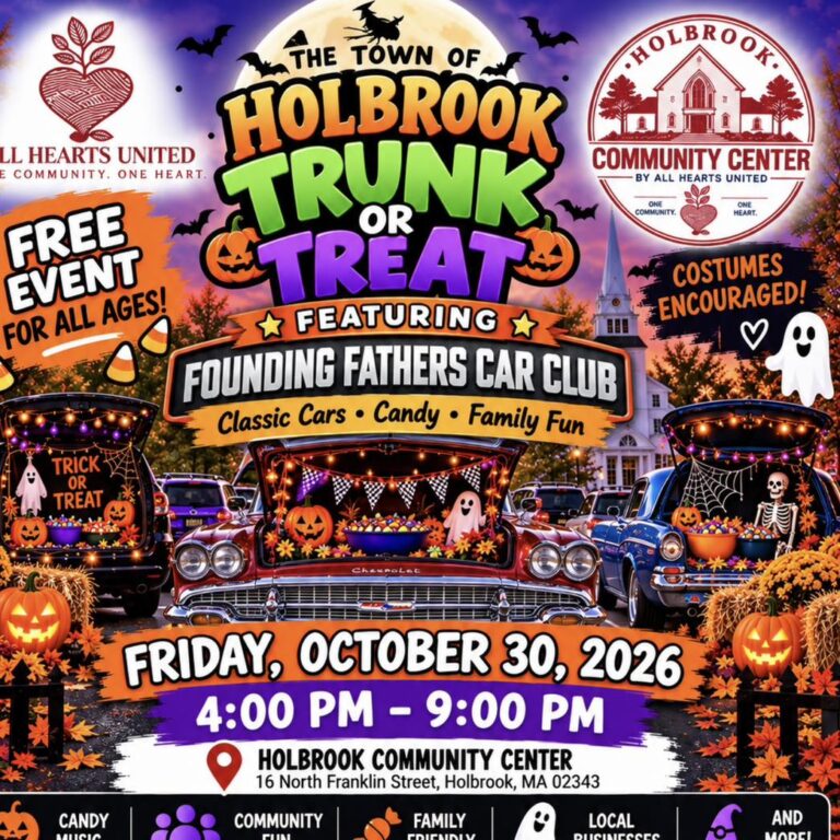 Holbrook Trunk Or Treat car show in Holbrook, MA