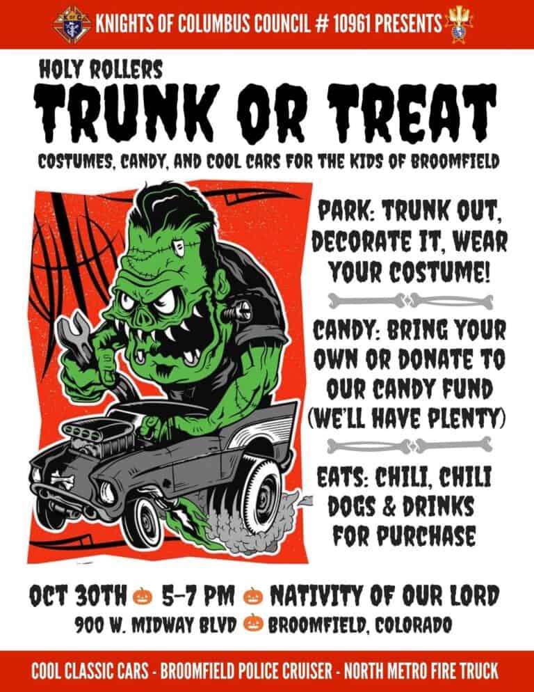 Holy Rollers Trunk or Treat car show in Broomfield, CO