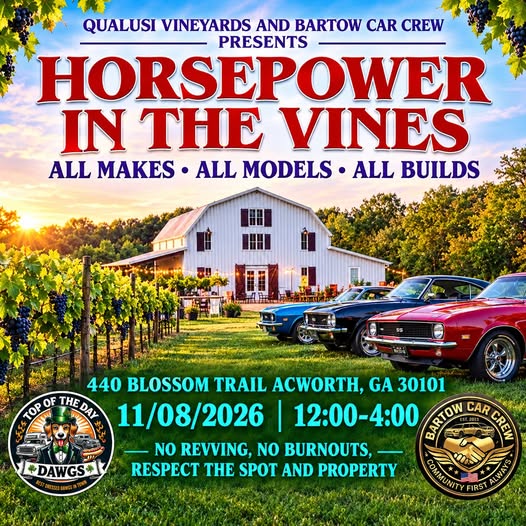 Horsepower in the Vines car show in Acworth, GA