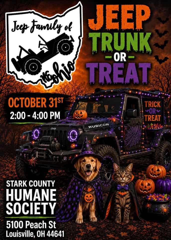 Jeep Family of Ohio Jeep Trunk or Treat car show in Louisville, OH