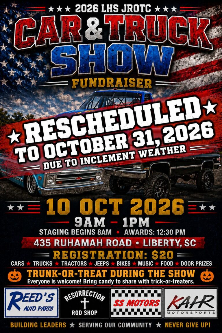 LHS JROTC Car & Truck Show Fundraiser car show in Liberty, SC