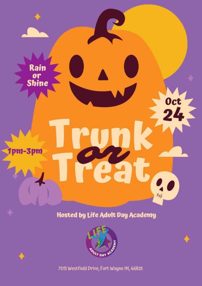 Life Adult Day Academy Trunk or Treat car show in Fort Wayne, IN