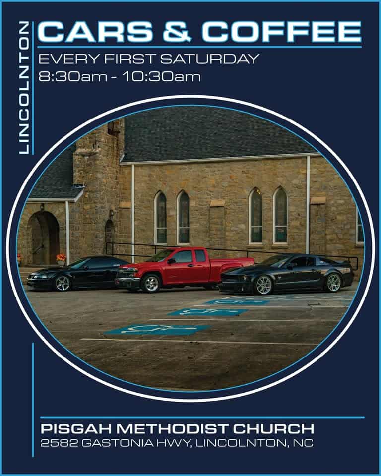 Lincolnton Cars & Coffee car show in Lincolnton, NC