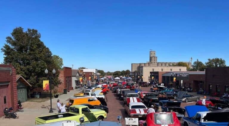 Little River Fall Festival car show in Little River, KS