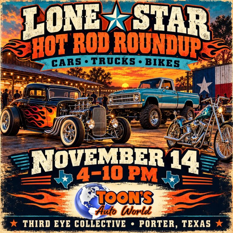 Lone Star Hot Rod Roundup car show in Porter, TX