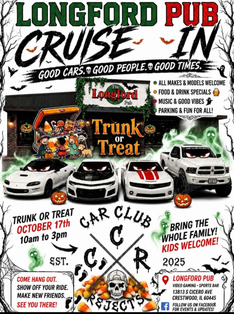 Longford Pub Cruise In / Trunk or Treat car show in Crestwood, IL