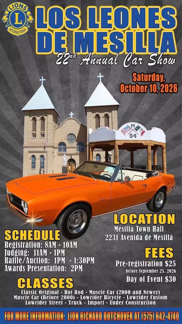 Los Leones de Mesilla 22nd Annual Car Show car show in Mesilla, NM