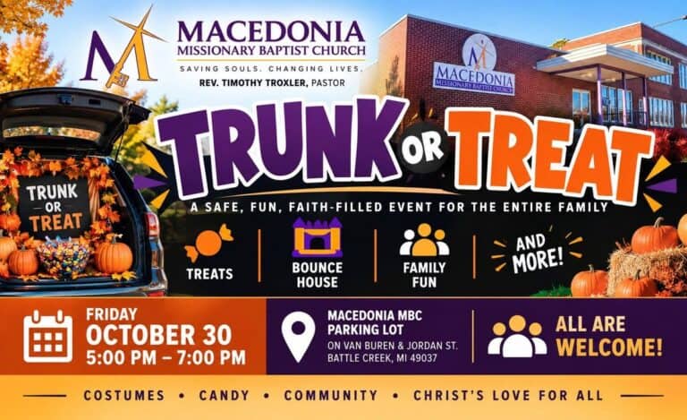 Macedonia MB Church Trunk or Treat car show in Battle Creek, MI