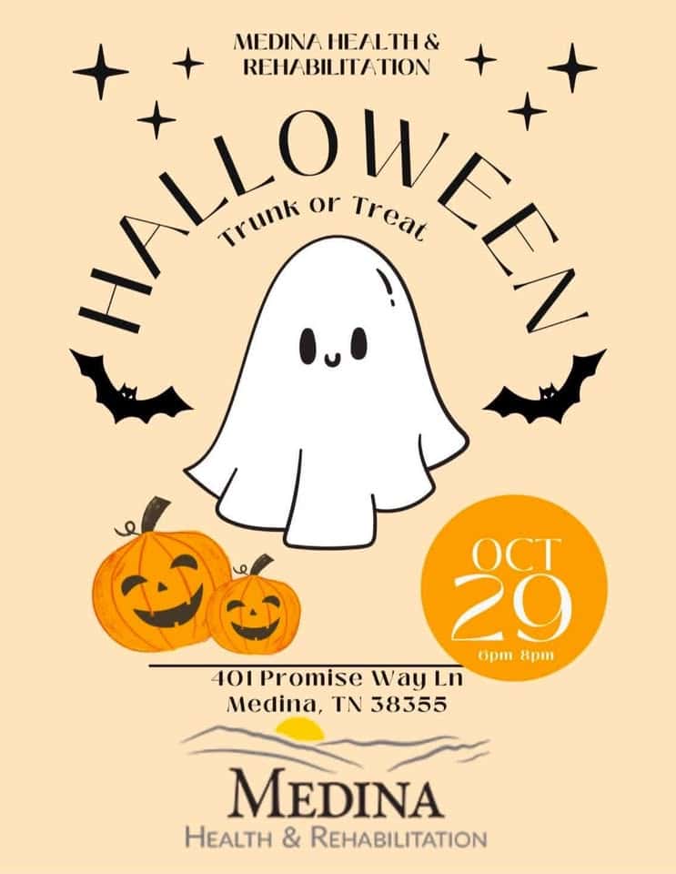 Medina Health & Rehabilitation Halloween Trunk or Treat car show in Medina, TN