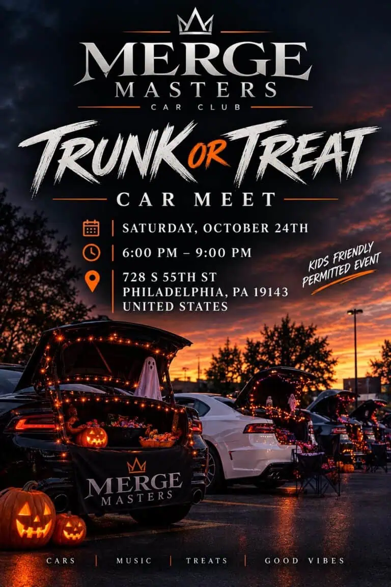 Merge Masters Trunk or Treat Car Meet event at 728 S 55th St in Philadelphia, PA