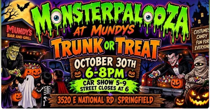 Monsterpalooza At Mundy’s Trunk Or Treat car show in Springfield, OH