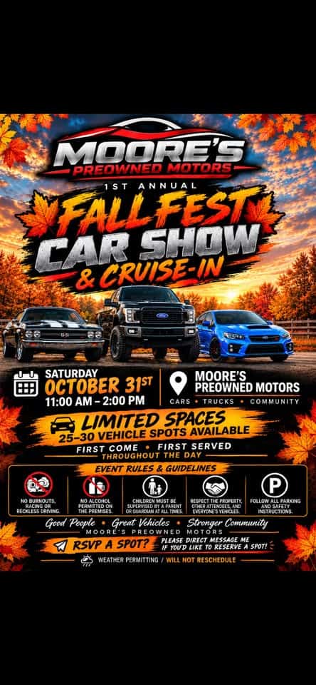 Moore’s Preowned Motors Fall Fest Car Show & Cruise-In car show in Martinsburg, WV