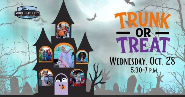 Morehead City Trunk-or-Treat car show in Morehead City, NC