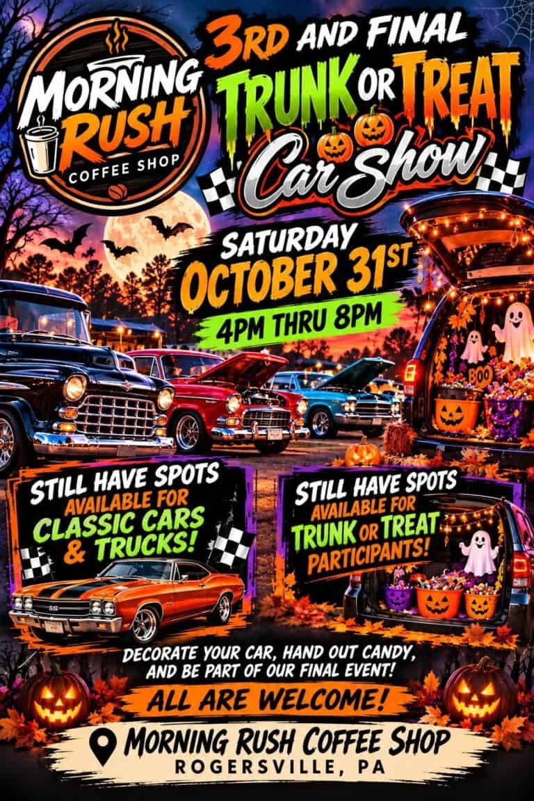 Morning Rush Trunk or Treat Car Show car show in Rogersville, PA