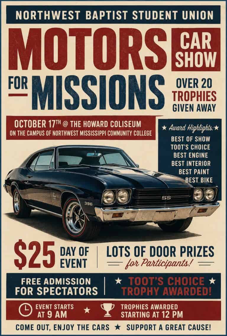 Motors for Missions Car Show car show in Senatobia, MS