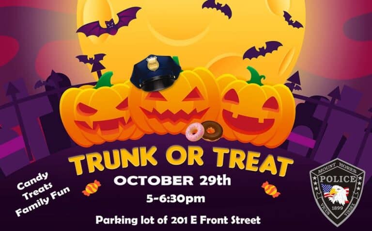 Mount Horeb Police Department Trunk or Treat car show in Mount Horeb, WI