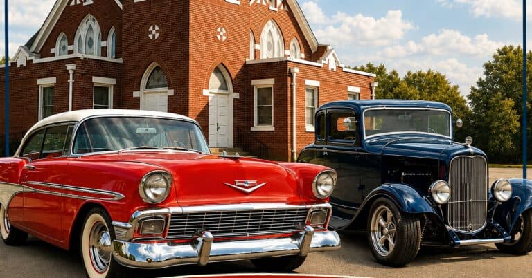 New Brook UMC Antique Vintage Car Show car show in Roxboro, NC