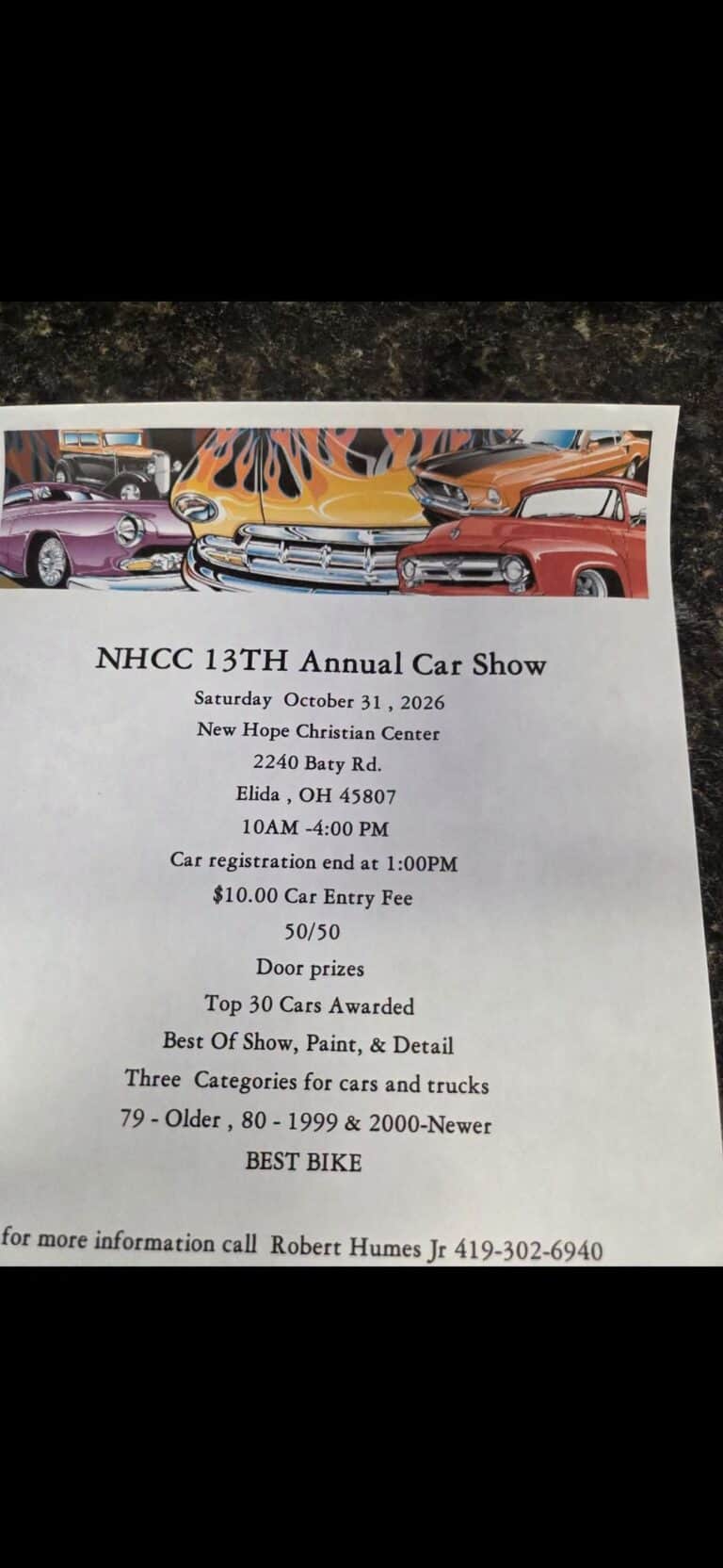New Hope Christian Center Annual Car Show car show in Elida, OH