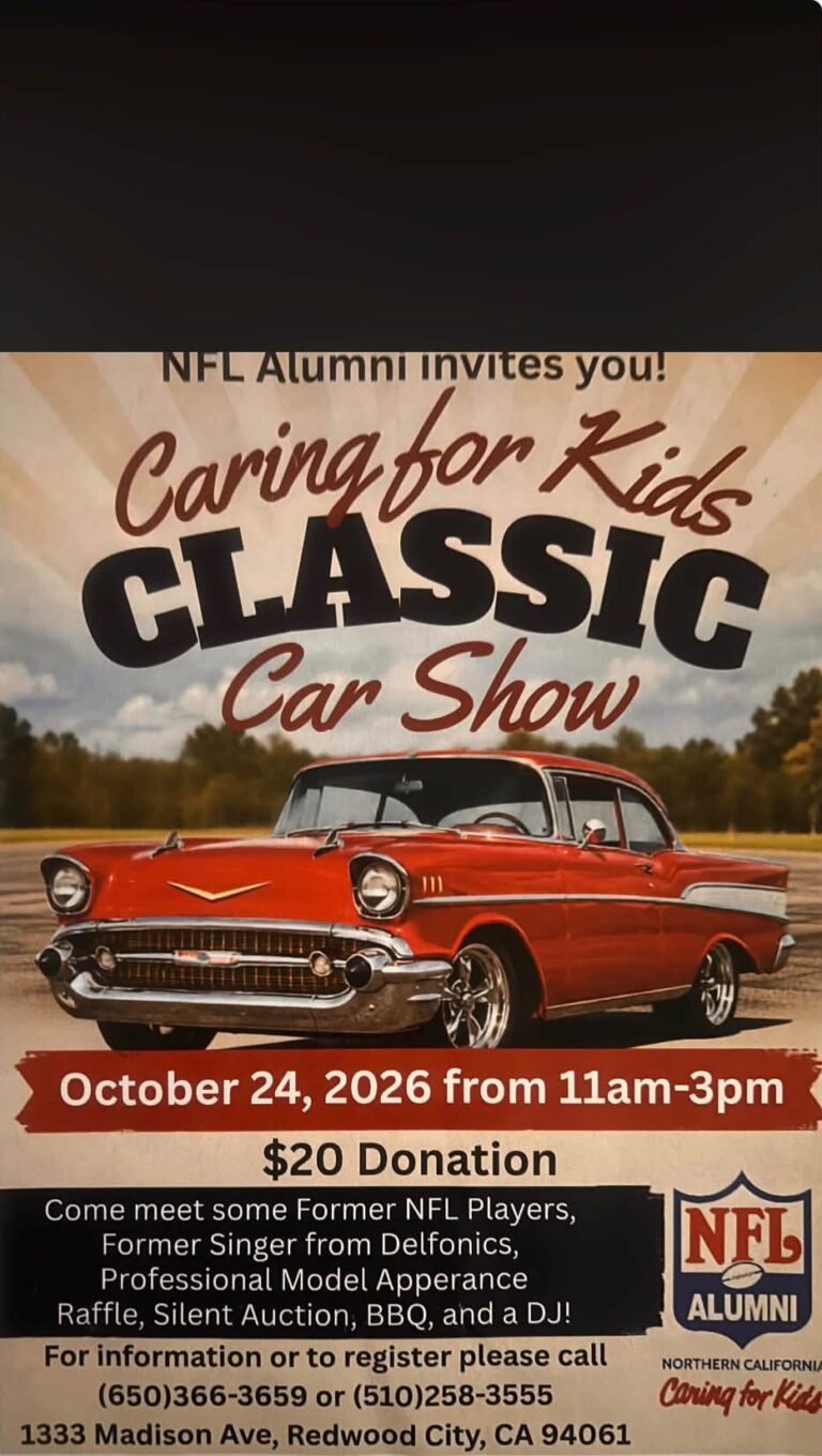NFL Alumni Caring for Kids Classic Car Show car show in Redwood City, CA