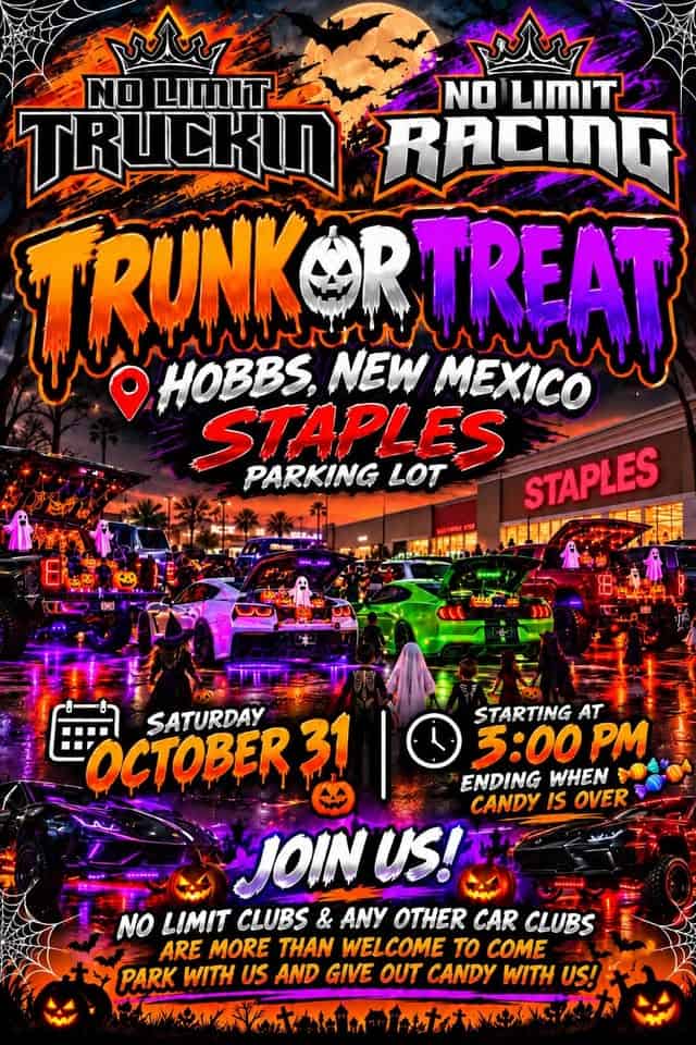 No Limit Truckin No Limit Racing Trunk Or Treat car show in Hobbs, NM