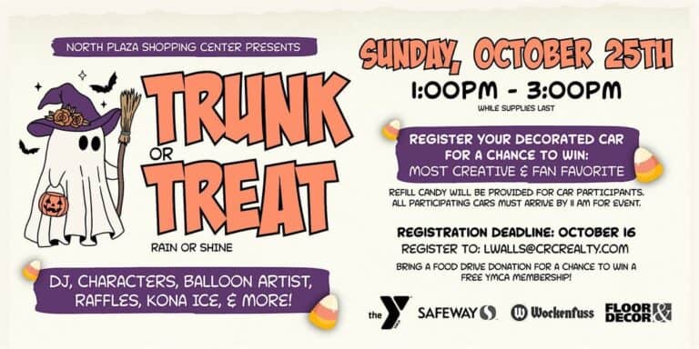 North Plaza Shopping Center Halloween Trunk-or-Treat car show in Baltimore, MD