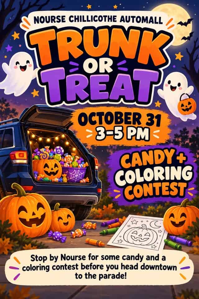Nourse Chillicothe Automall Trunk or Treat car show in Chillicothe, OH