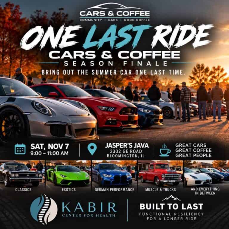 One Last Ride Cars & Coffee Season Finale car show in Bloomington, IL