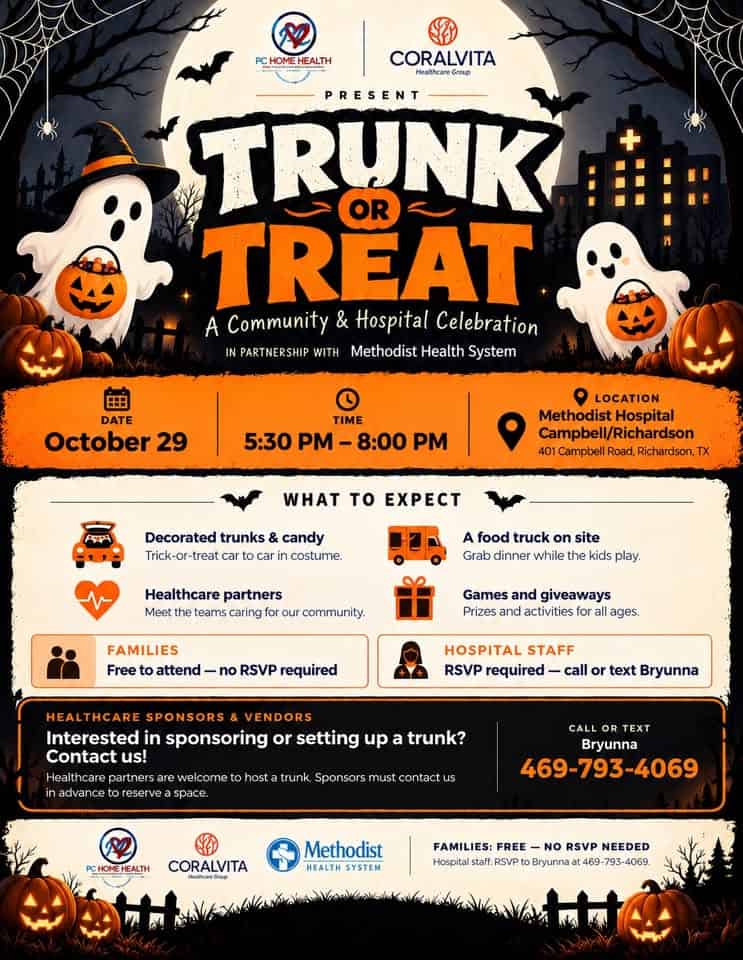 PC Home Health Trunk or Treat car show in Richardson, TX