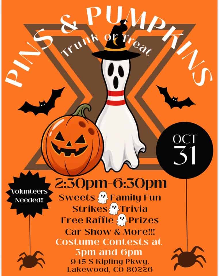 Pins & Pumpkins Trunk or Treat car show in Lakewood, CO