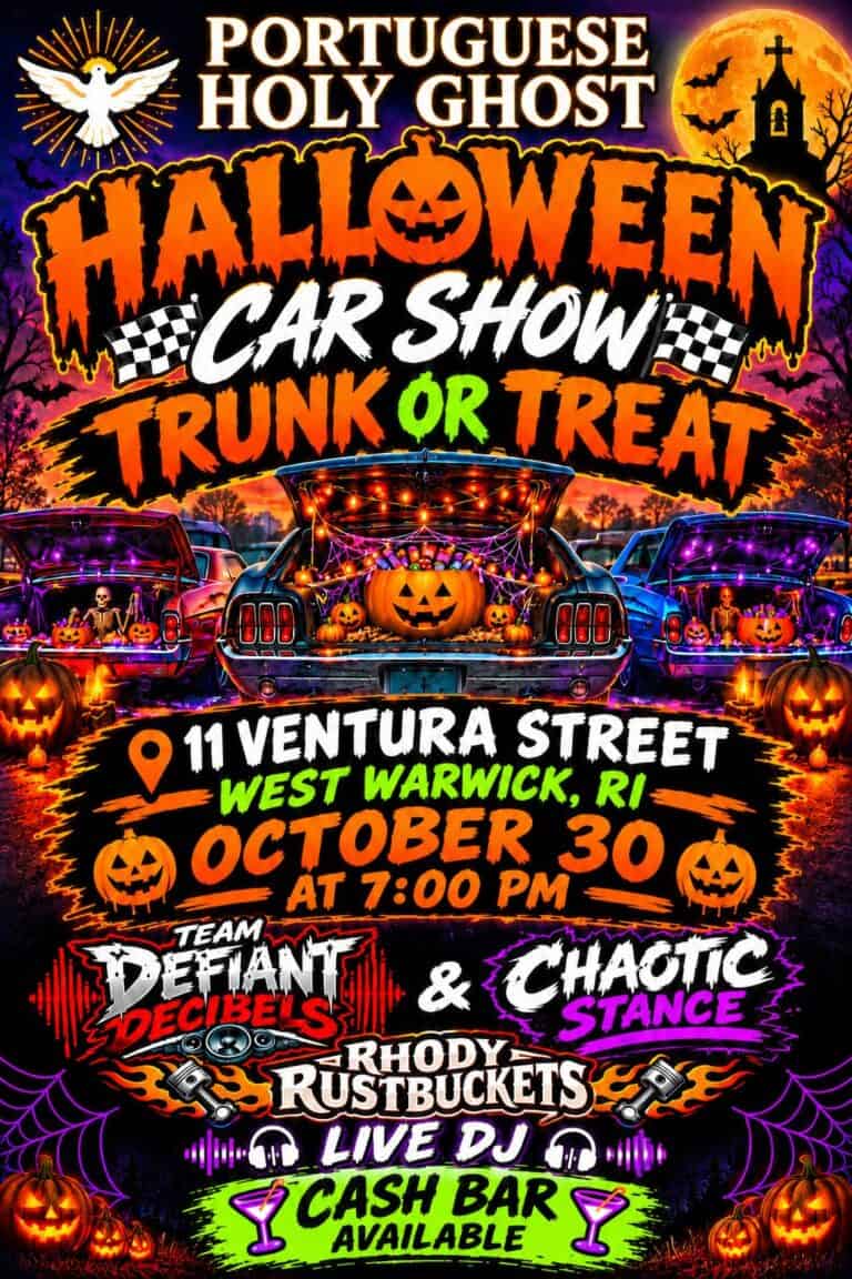 Portuguese Holy Ghost Halloween Car Show Trunk or Treat car show in West Warwick, RI